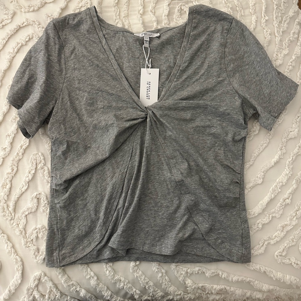 DEREK LAM 10 CROSBY heathered cotton tee - new with tags - XL fits like large